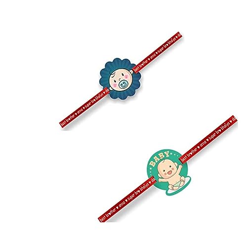 Printed Acrylic Kids Rakhi Set of 2 for Brother |Raskhabandhan Special