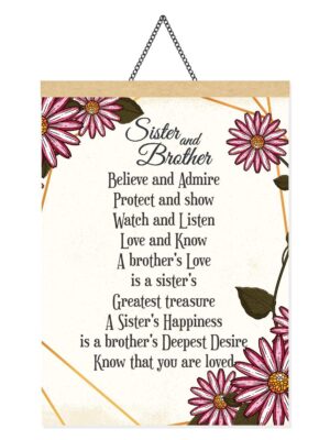 YaYa cafe Printed Scroll Greeting Card Sister and Brother Message - 15x20 inches, Birthday