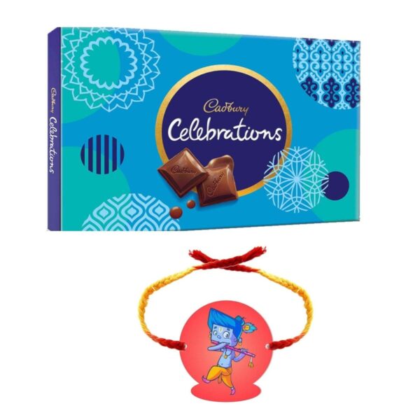 Cadbury Chocolate Gift Pack with Lil Krishna Kids Rakhi