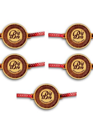 Big Bro Engraved Rakhi Combo - Pack of 5