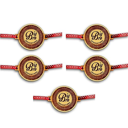 Big Bro  Engraved Rakhi Combo - Pack of 5
