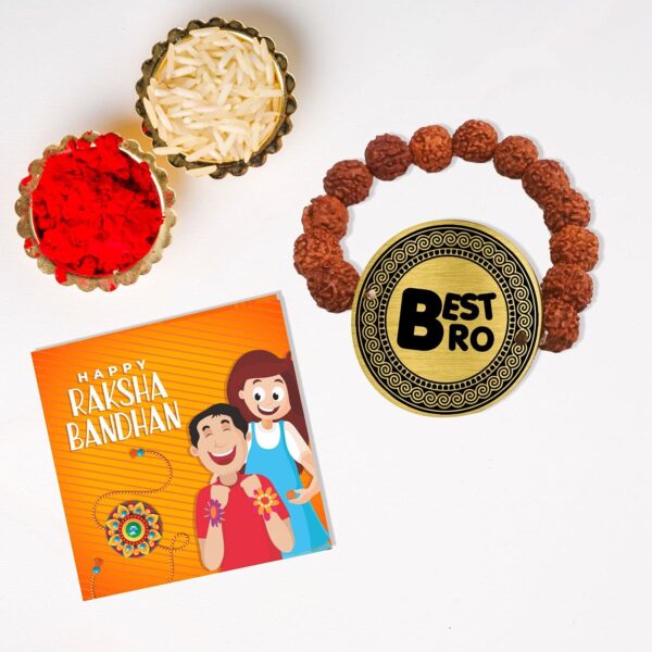 Best Bro Engraved Rudraksh Rakhi for Brothers