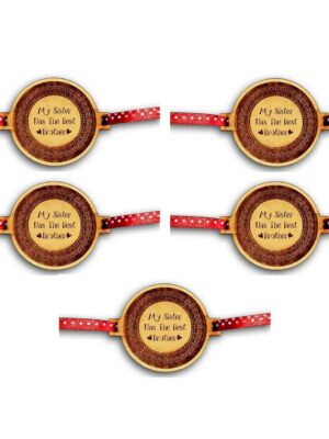 My Sister has the best Brother engraved Rakhi Combo - Pack of 5