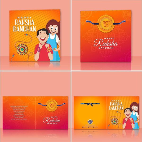 YaYa cafe Assorted Chocolate Cadbury Celebrations (186.6 g) with Ganesha Printed Rakhi Gift Combo (Beige)