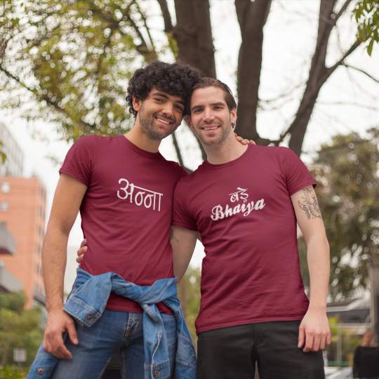 Anna Bade Bhaiya Brother Mens Printed Cotton T-Shirts
