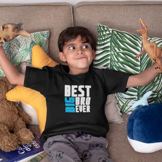 Best Big Bro Ever Printed Cotton T-Shirt