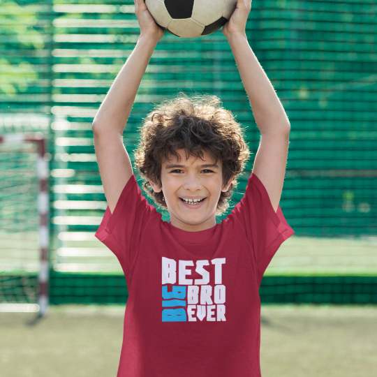 Best Big Bro Ever Printed Cotton T-Shirt