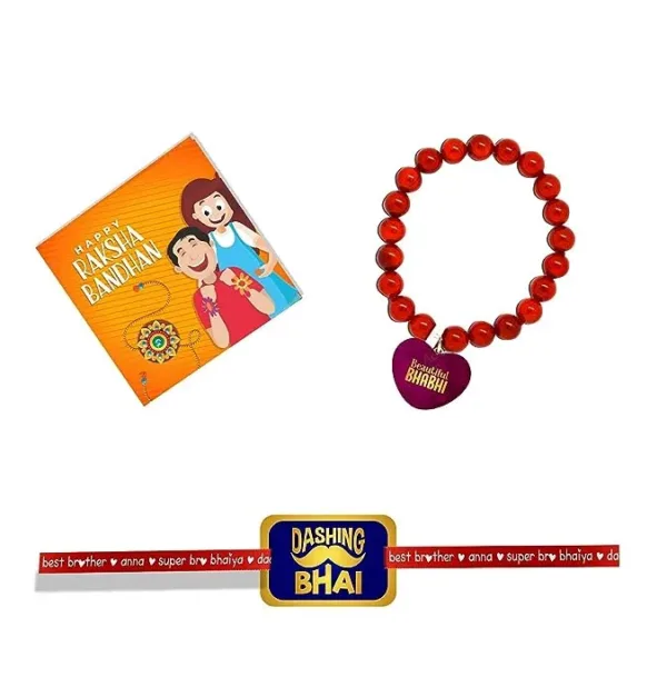 Beautiful Bhabhi & Dashing Bhai Family   Rakhi Combo Set Of 2