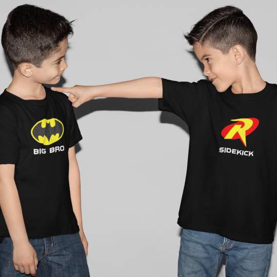 Brothers Batman Sidekick Printed Cotton T-Shirt's