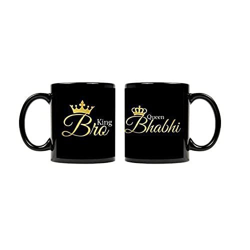 King Bro Queen Bhabhi Coffee Mugs