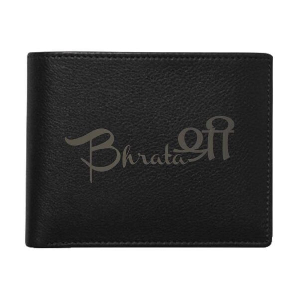 Gabru Brother Engraved Leather Wallet