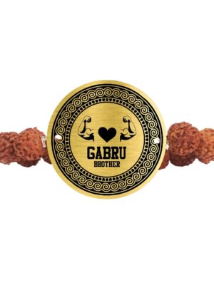 Gabru Brother Rudraksha Bracelet Rakhi for Brother