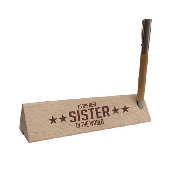 World  Best Sister Handmade Wooden Pen