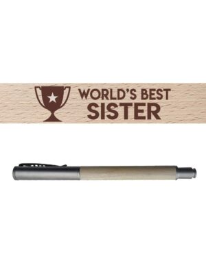 World  Best Sister Handmade Wooden Pen