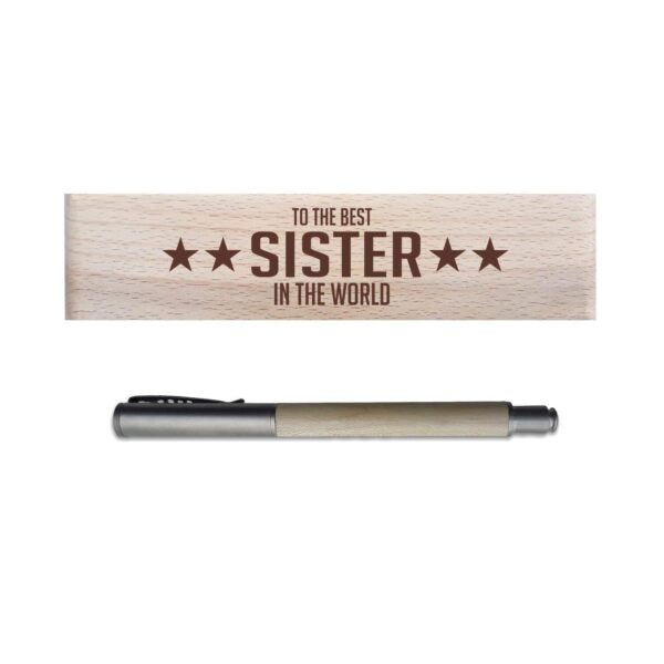 World  Best Sister Handmade Wooden Pen