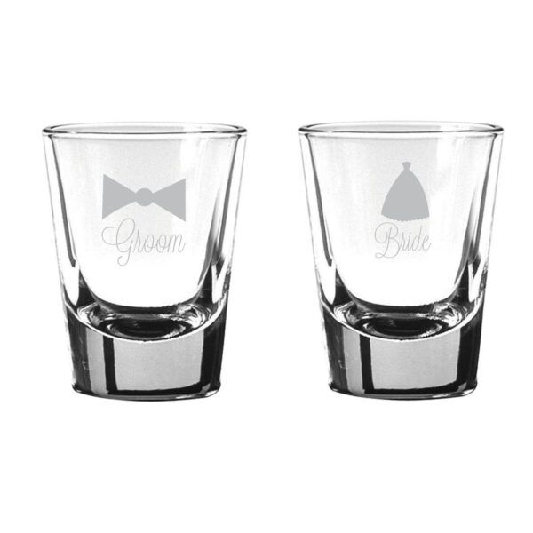 King Queen Couple Shot Glass