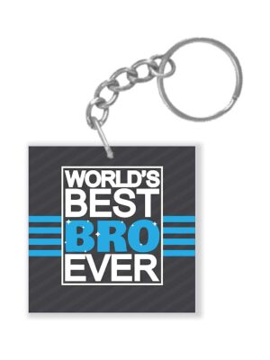 Worlds Best Bro Ever Keychain Keyring