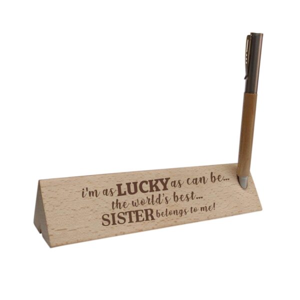World  Best Sister Handmade Wooden Pen