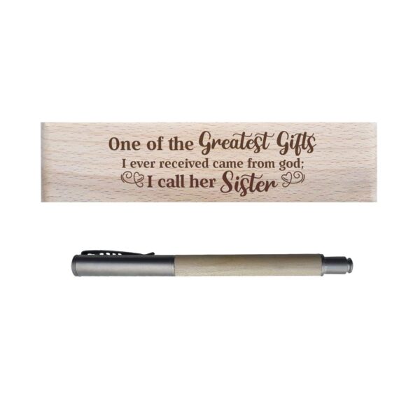 World  Best Sister Handmade Wooden Pen