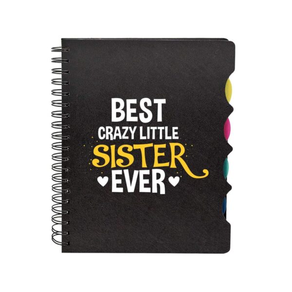 Best Crazy Little Sister Ever Printed Wirebound Notebook