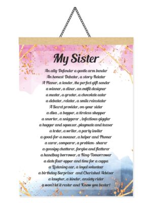 Rakhi Gifts Scroll Greeting Card Printed My Sister