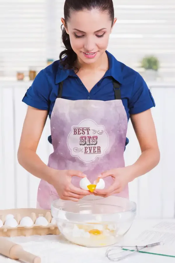 Pink Best Sis Ever Apron with hat