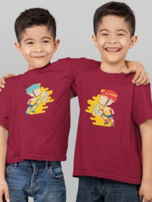 Big Little Stud Cotton Printed Siblings T-Shirts For Brother