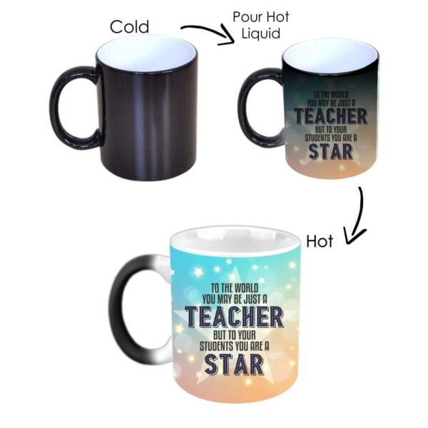 YaYa cafe™ Teachers Day Gift Combo, Star Teacher Mug, 1 Dairy Milk Silk Chocolate (60 gm), with Coaster