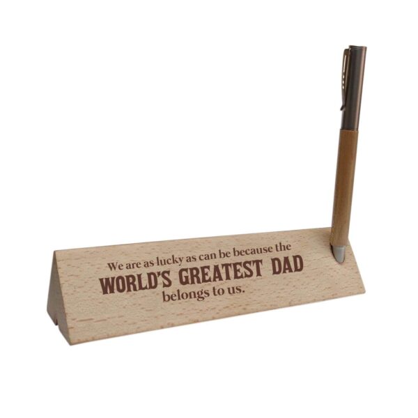 YaYa cafe Birthday Gifts Father Handmade Wooden Pen with Pen Box You Are The Best Dad Ever Engraved - Rectangle