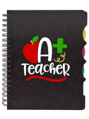 TheYaYaCafe® Birthday Gifts for Teacher, A Plus Teacher Printed Wirebound Notebook A5 Size, 300 Ruled Pages