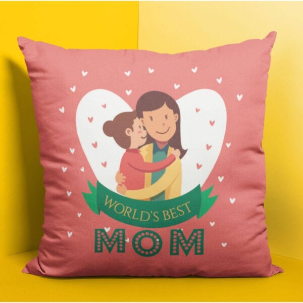 Worlds Best Mom Cushion Cover