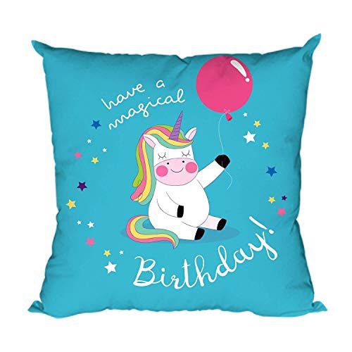 Have A Magical Birthday Cushion Pillow Birthday Gifts Premium Cotton Throw Cushion Cover - 24X24 inches