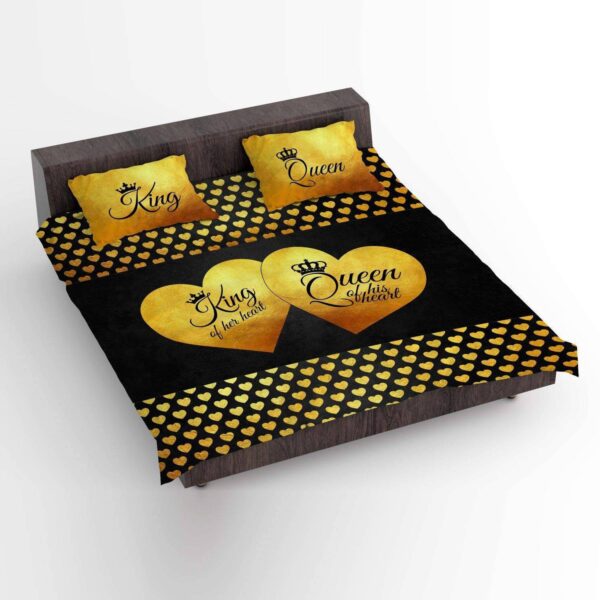 Valentine Bedsheet King & Queen For Couple
