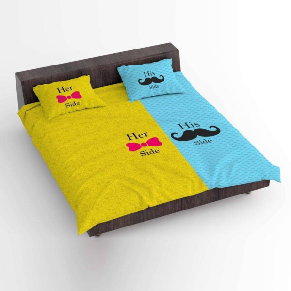 His Side Her Side Baby Side Bedsheet