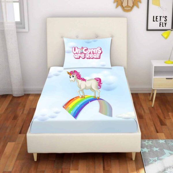 Unicorns are Real Printed Bedsheet
