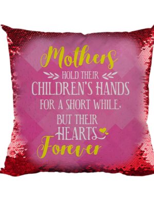 Mother Holds Hand Magic Cushion Cover