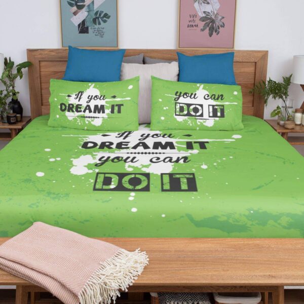 Stay Humble Work Hard be Kind Quoted Printed Bedsheet