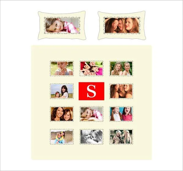 Personalized Monogram Photo Bedsheet