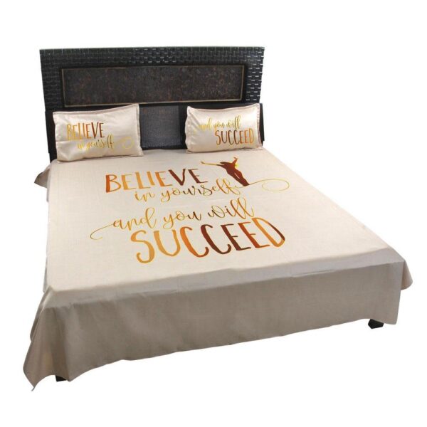 Believe In Yourself And You Will Succeed Quoted Printed BedSheet