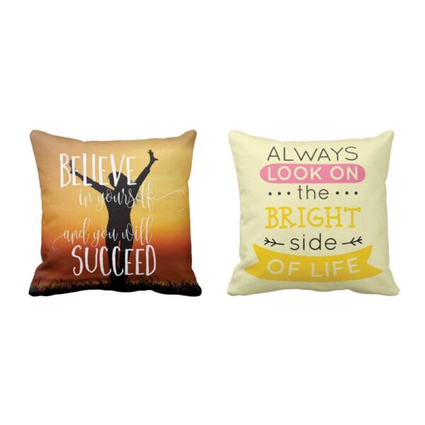 Believe In Yourself for Bright Life Motivational Cushion Covers Set of 2