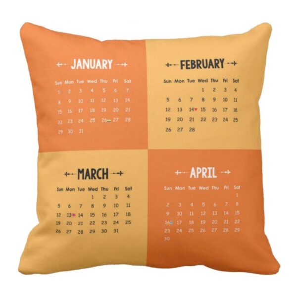Colorful New Year 2018 Cushions Cover Set of 3