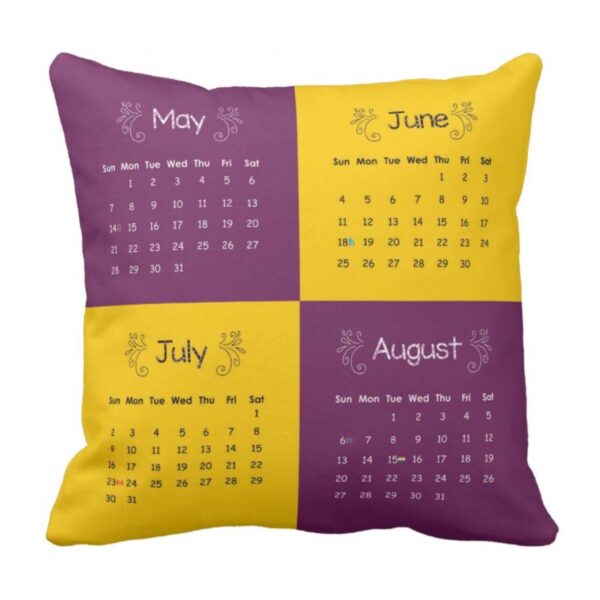 Colorful New Year 2018 Cushions Cover Set of 3