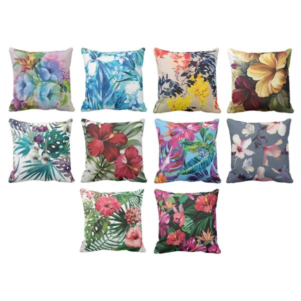 Flowery Spring Floral Cushion Cover Set of 10