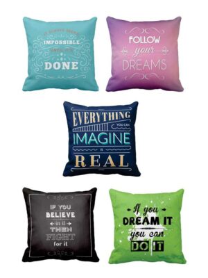 Nothing is Impossible Motivational Cushion Covers - Set of 5