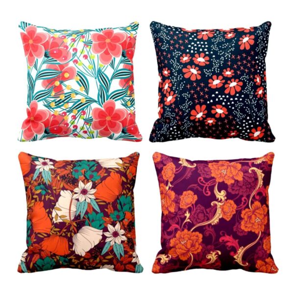 Ravishing Admirable Floral Cushion Covers Set of 4