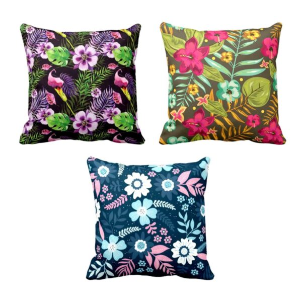 Captivating Resplendent Floral Cushion Covers Set of 3