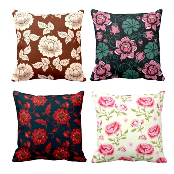 Ravishing Admirable Floral Cushion Covers Set of 4