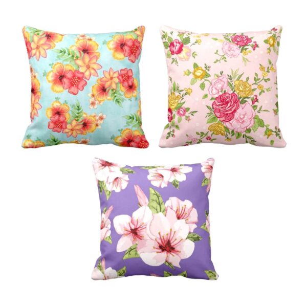 Grand Enticing Floral Cushion Covers Set of 3