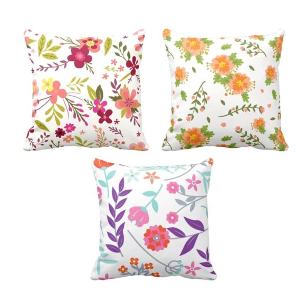 Grand Enticing Floral Cushion Covers Set of 3