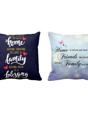 Home Family Blessing Printed Cushion Covers Set of 2